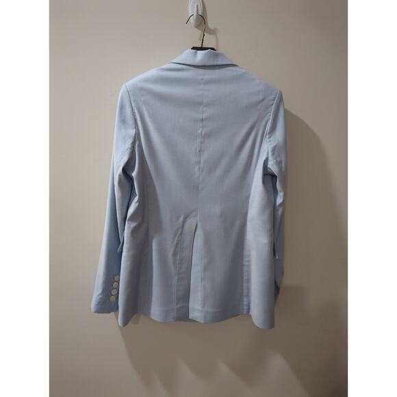 Eleventy Baby Blue Virginia Wool Blend Double Breasted Blazer - Picture 9 of 12